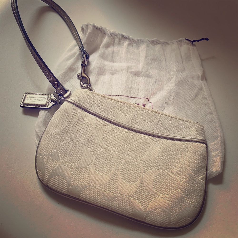Off-white Coach wristlet